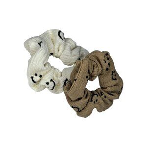SMILE PRINT SCRUNCHIE DUOS